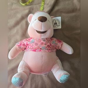 Disney Parks Winnie The Pooh Pink Corduroy 12" Paisley Plush. Condition is New